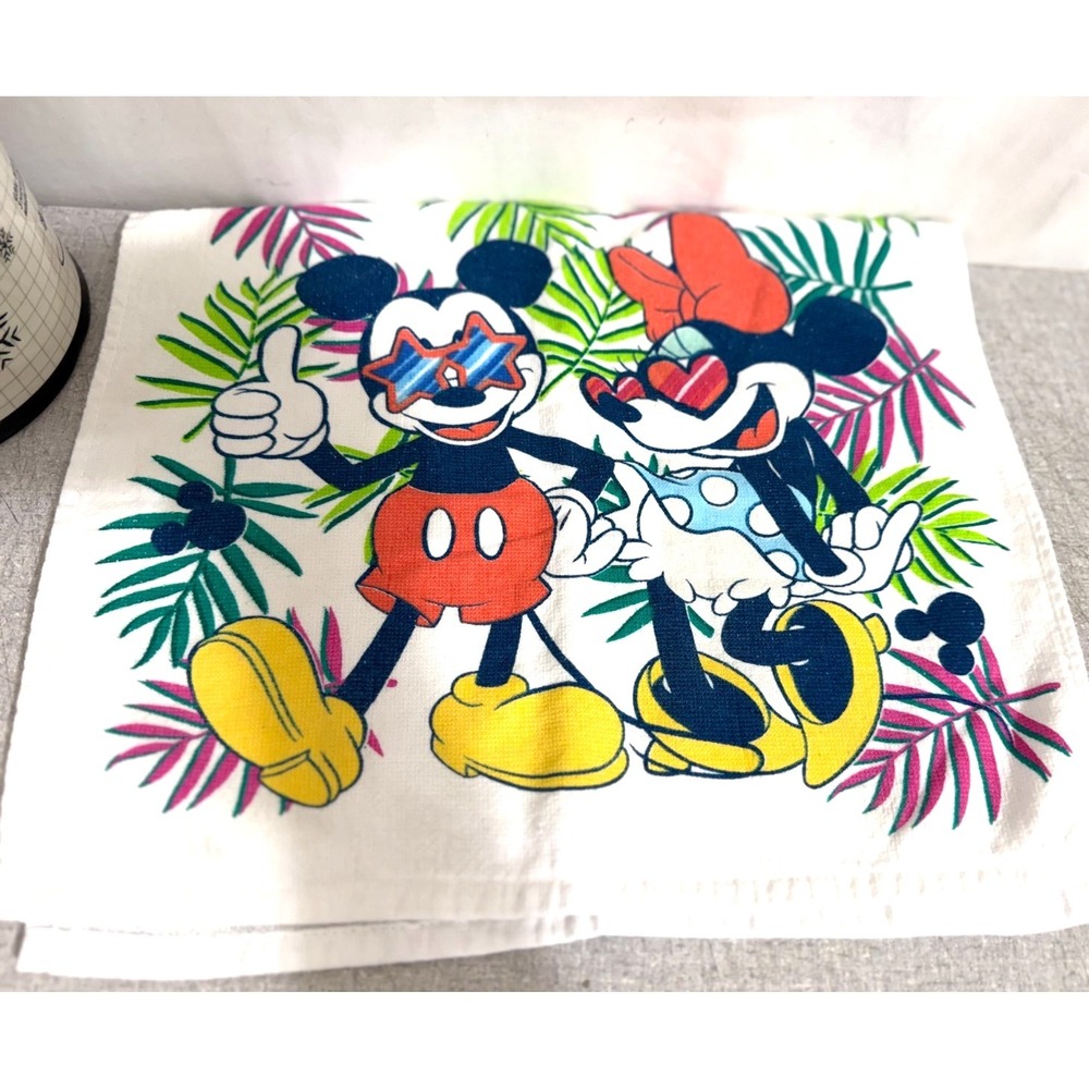 Set of 2 Disney Mickey Mouse & Minnie Mouse Multicolor Kitchen Hand Towels - Picture 4 of 4